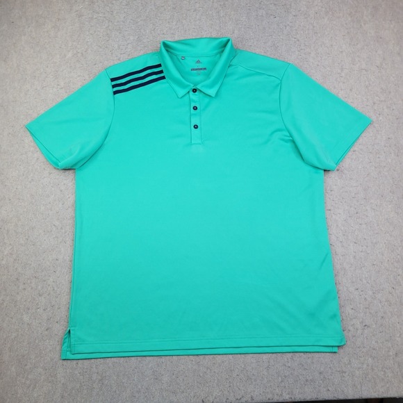 Adidas Golf Polo Shirt Men XL Green Short Sleeve Performance Stretch Lightweight - Picture 3 of 9